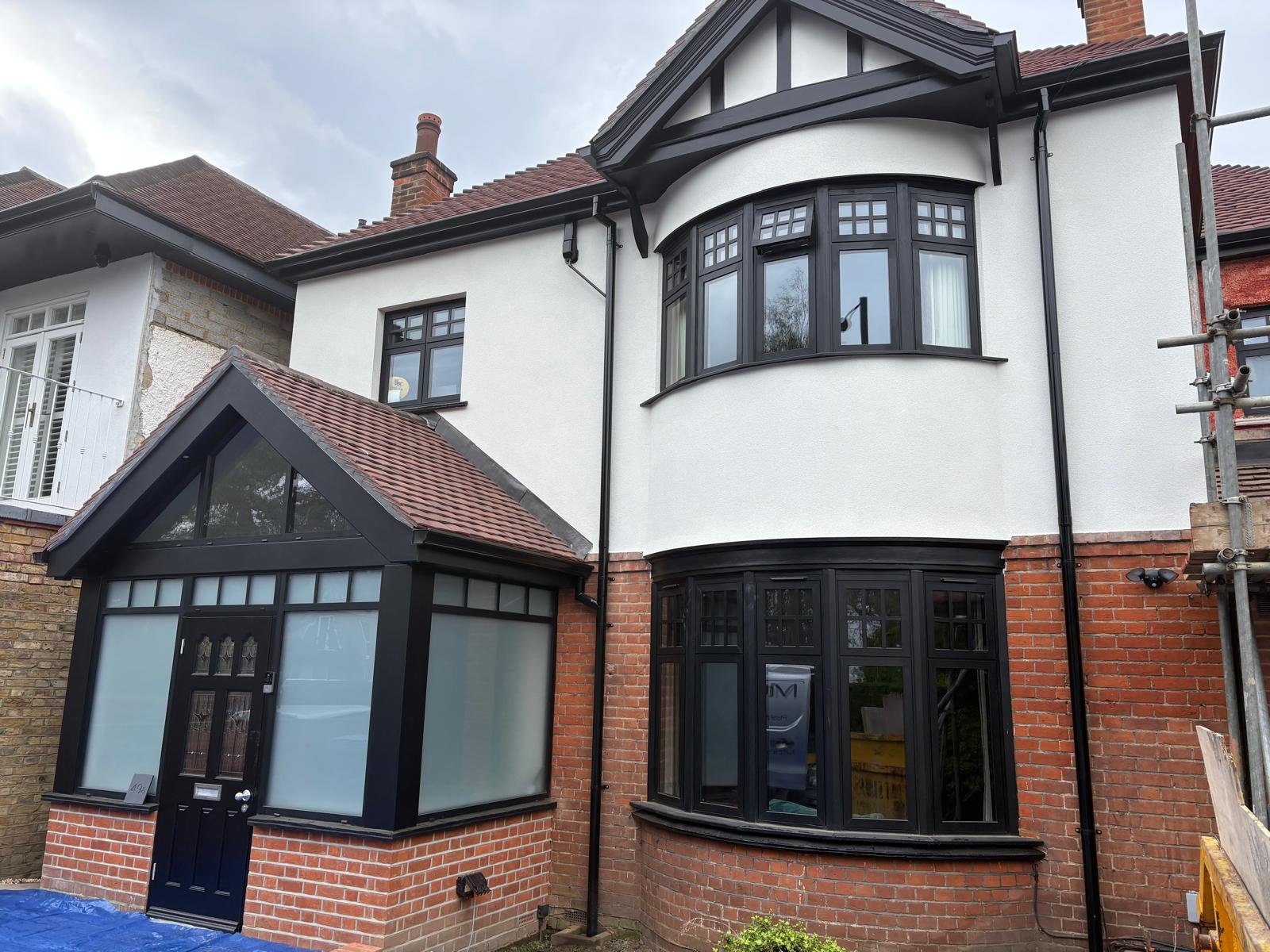 External silicone textured render finish